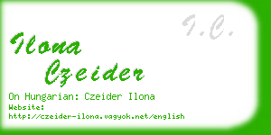 ilona czeider business card